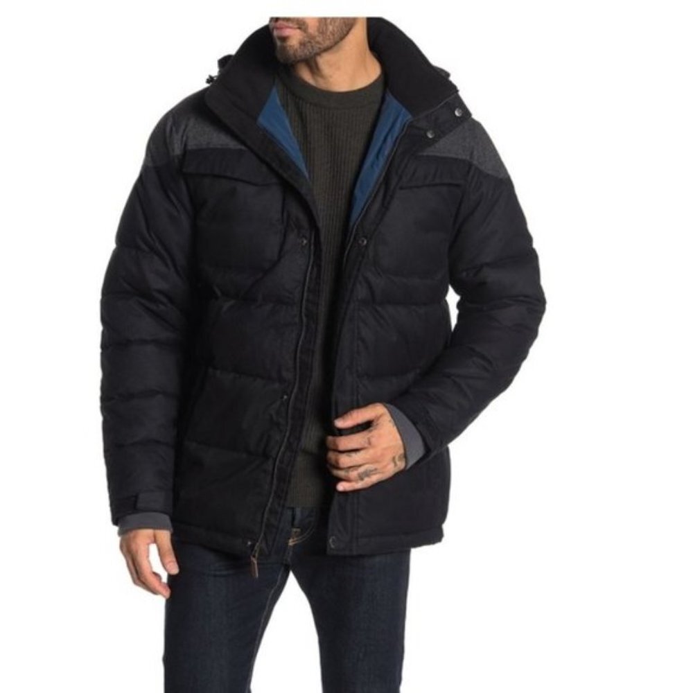 Free Country Herringbone Front Zip Hooded Coat